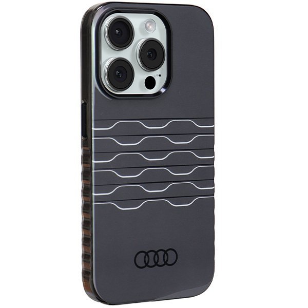 Audi IML MagSafe Case iPhone 15 Pro 6.1&quot; czarny/black hardcase AU-IMLMIP15P-A6/D3-BK