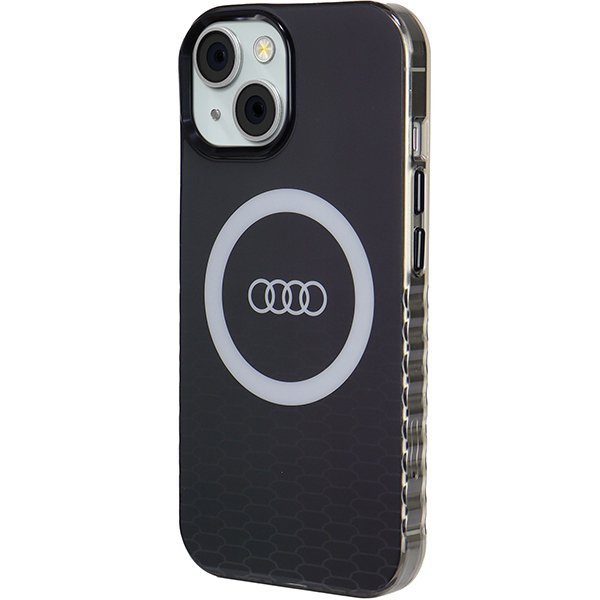 Audi IML Big Logo MagSafe Case iPhone 15 / 14 / 13 6.1&quot; czarny/black hardcase AU-IMLMIP15-Q5/D2-BK