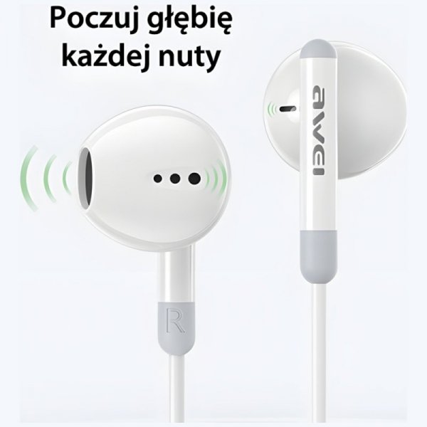 AWEI słuchawki stereo PC-6T USB-Cczarny/black