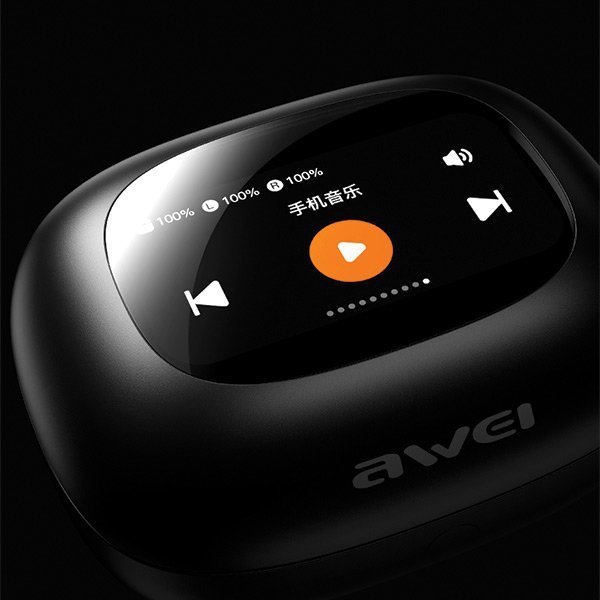 AWEI słuchawki Bluetooth 5.4 TP97TWS + stacja dokująca czarny/black