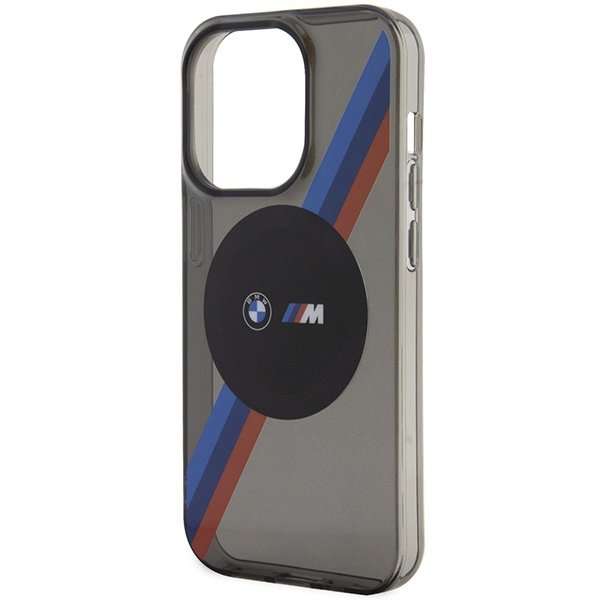 Etui BMW BMHMP14XHDTK iPhone 14 Pro Max 6,7&quot; szary/grey hardcase Tricolor Stripes MagSafe