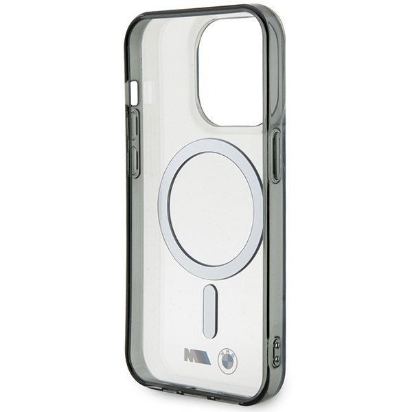 Etui BMW BMHMP14LHCRS iPhone 14 Pro 6.1&quot; transparent hardcase Silver Ring MagSafe