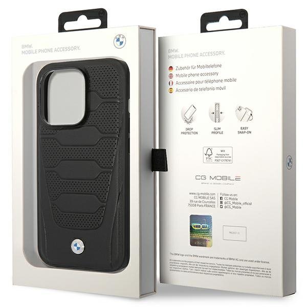 Etui BMW BMHCP14X22RPSK iPhone 14 Pro Max 6,7&quot; czarny/black Leather Seats Pattern