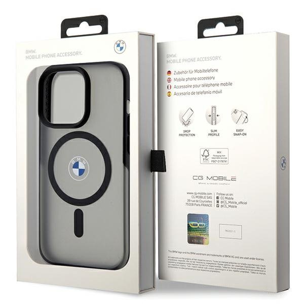 BMW BMHMP15LDSLK iPhone 15 Pro 6.1&quot; czarny/black hardcase IML Signature MagSafe