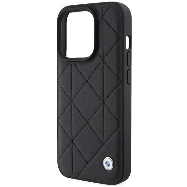 BMW BMHCP15L22RQDK iPhone 15 Pro 6.1&quot; czarny/black Leather Quilted