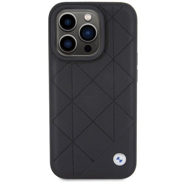BMW BMHCP15X22RQDK iPhone 15 Pro Max 6.7&quot; czarny/black Leather Quilted