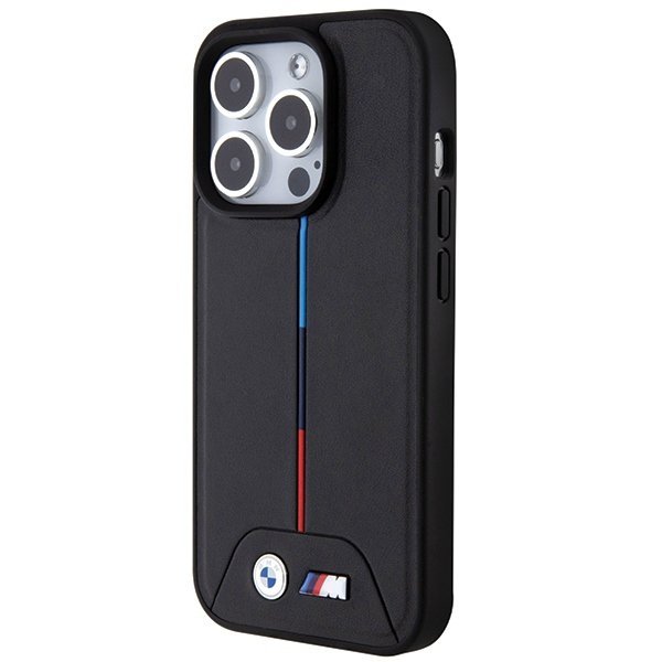 BMW BMHMP15L22PVTK iPhone 15 Pro 6.1&quot; czarny/black hardcase Quilted Tricolor MagSafe