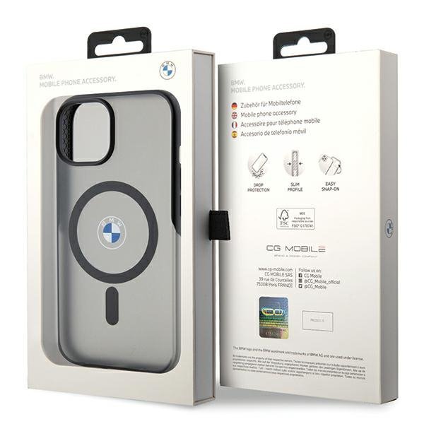 BMW BMHMP15MDSLK iPhone 15 Plus / 14 Plus 6.7&quot; czarny/black hardcase IML Signature MagSafe