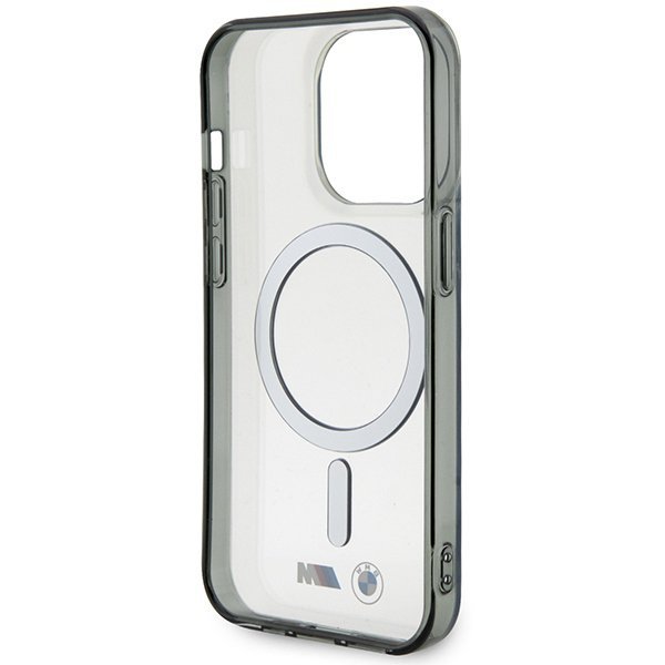 BMW BMHMP15LHCRS iPhone 15 Pro 6.1&quot; transparent hardcase Silver Ring MagSafe