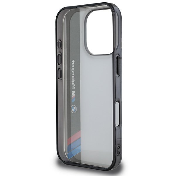 BMW BMHCP16X23HTFEG iPhone 16 Pro Max 6.9&quot; szary/grey hardcase Motorsport IML Vertical Stripe