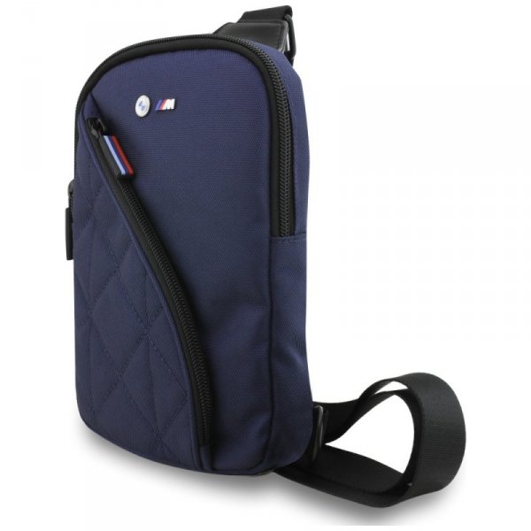 Torebka na telefon BMW Nylon             Pocket&Metal Logo Crossbody granatowy