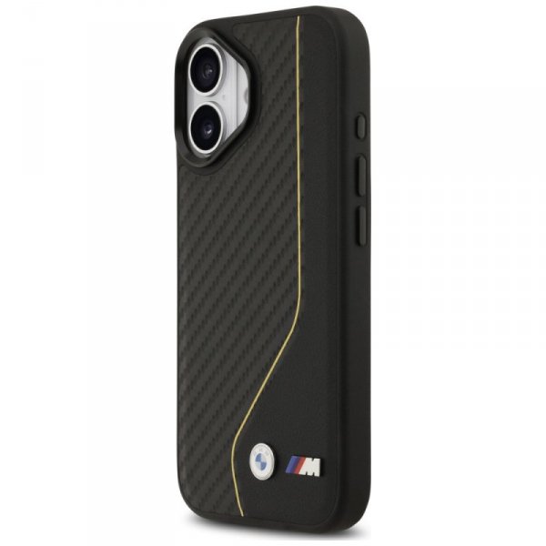Etui BMW M Carbon Line & Logo MagSafe do iPhone 17 żółty