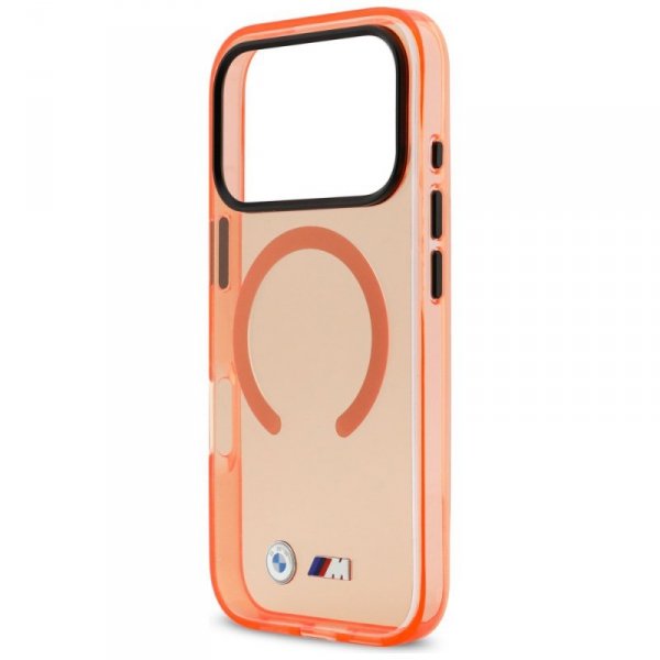 Etui BMW M IML Metal Logos MagSafe do    iPhone 17 Pro pomarańczowy