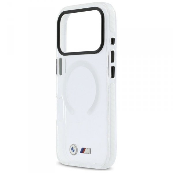 Etui BMW M IML Shockproof Metal Logos    MagSafe do iPhone 17 Pro Max przezroczysty