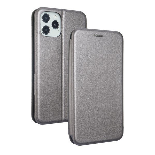Beline Etui Book Magnetic iPhone 12/12Pro 6,1&quot; stalowy/steel
