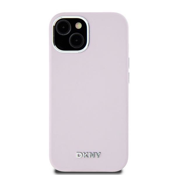 DKNY DKHMP15SSMCHLP iPhone 15 / 14 / 13 6.1&quot; różowy/pink hardcase Liquid Silicone Small Metal Logo MagSafe