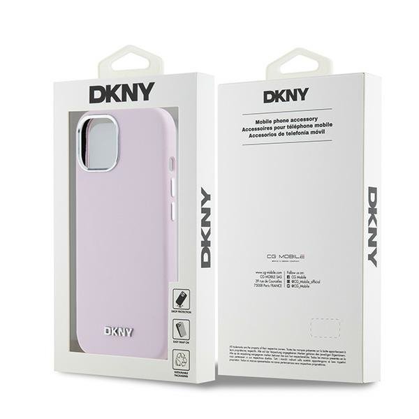 DKNY DKHMP15MSMCHLP iPhone 15 Plus / 14Plus 6.7&quot; różowy/pink hardcase Liquid Silicone Small Metal Logo MagSafe