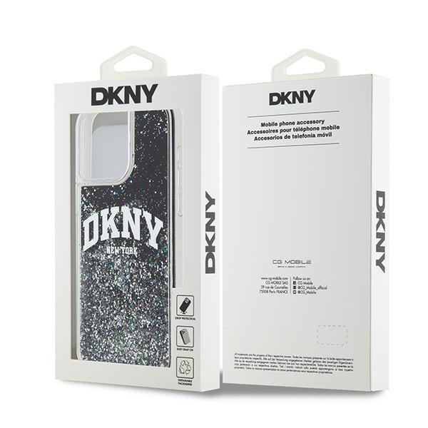 DKNY DKHCP14XLBNAEK iPhone 14 Pro Max 6.7&quot; czarny/black hardcase Liquid Glitter Big Logo