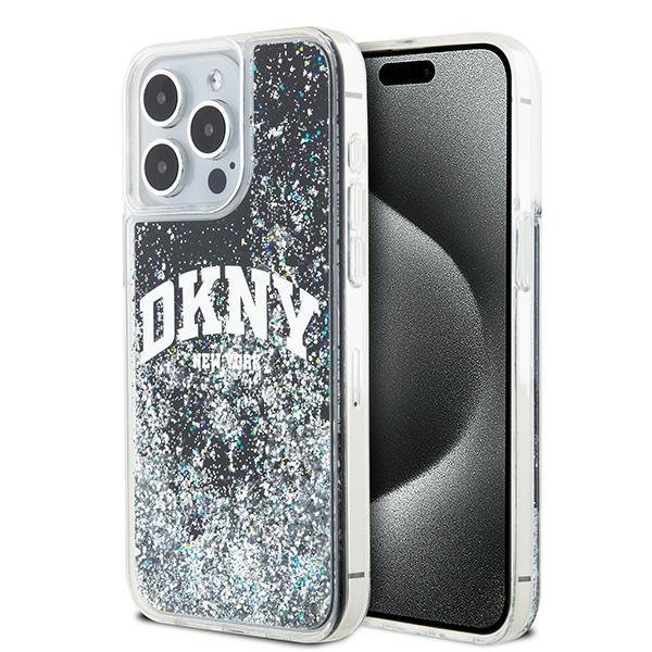 DKNY DKHCP15XLBNAEK iPhone 15 Pro Max 6.7&quot; czarny/black hardcase Liquid Glitter Big Logo