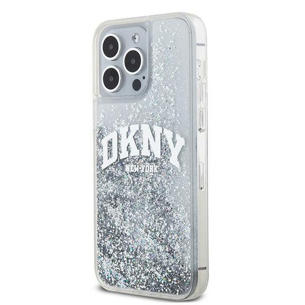 DKNY DKHCP15XLBNAET iPhone 15 Pro Max 6.7&quot; biały/white hardcase Liquid Glitter Big Logo