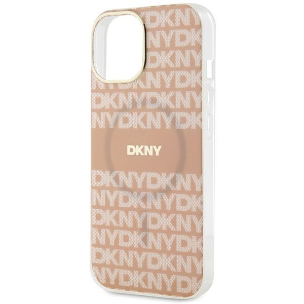 DKNY DKHMP15SHRHSEP iPhone 15 / 14 / 136.1&quot; różowy/pink hardcase IML Mono & Stripe MagSafe