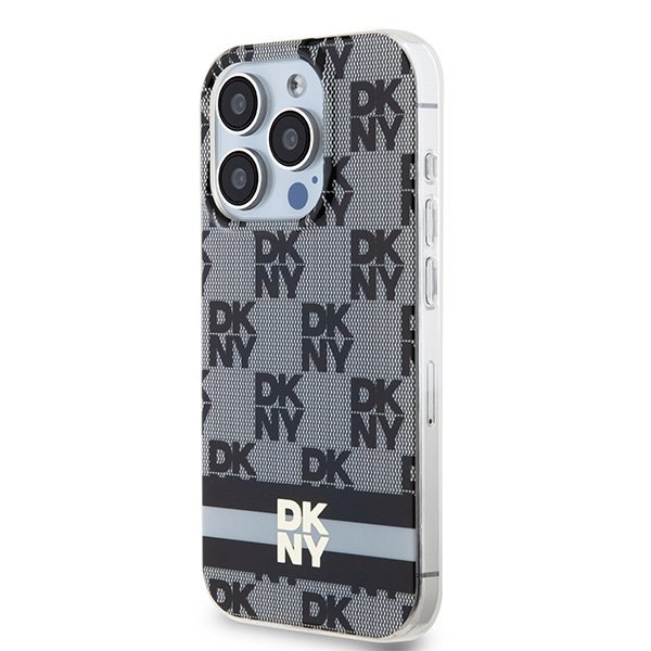 DKNY DKHMP14XHCPTSK iPhone 14 Pro Max6.7&quot; czarny/black hardcase IML Checkered Mono Pattern & Printed Stripes MagSafe