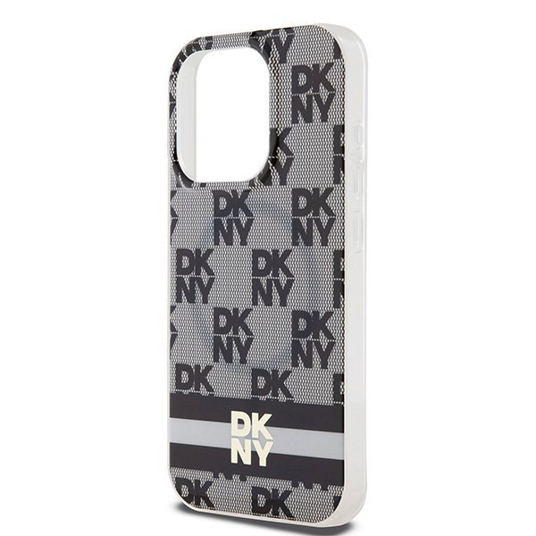 DKNY DKHMP14XHCPTSK iPhone 14 Pro Max6.7&quot; czarny/black hardcase IML Checkered Mono Pattern & Printed Stripes MagSafe
