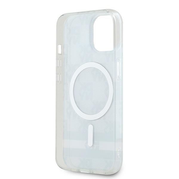 DKNY DKHMP15MHCPTSK iPhone 15 Plus /14 Plus 6.7&quot; czarny/black hardcase IML Checkered Mono Pattern & Printed Stripes MagSafe