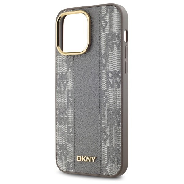 DKNY DKHMP14XPCPVSLE iPhone 14 Pro Max6.7&quot; beżowy/beige hardcase Leather Checkered Mono Pattern MagSafe
