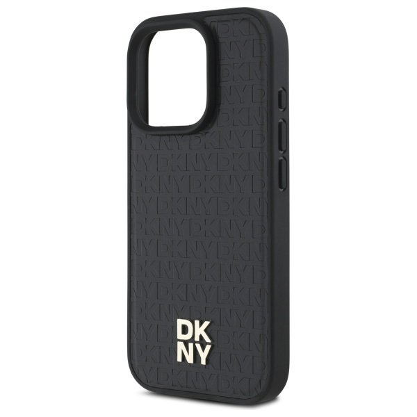 DKNY DKHMP16XPSHRPSK iPhone 16 Pro Max   6.9&quot; hardcase czarny/black Repeat Pattern Stack Logo MagSafe