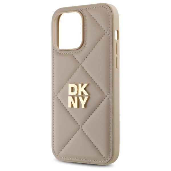 DKNY DKHCP14XPQDSLE iPhone 14 Pro Max    6.7&quot; beżowy/beige Quilted Stack Logo