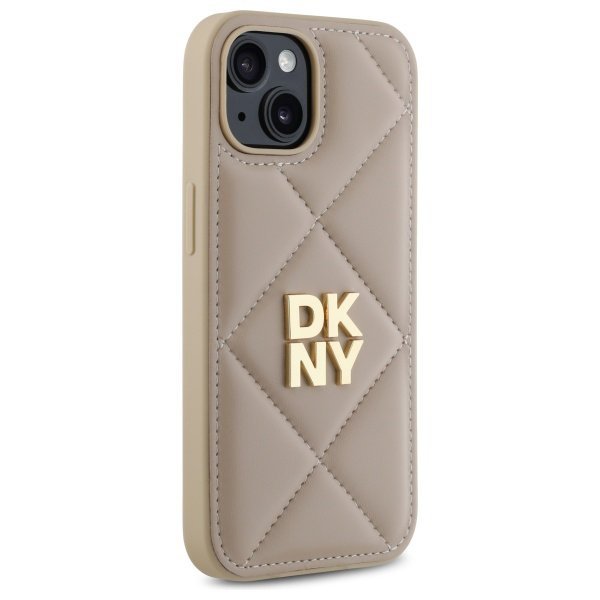 DKNY DKHCP15SPQDSLE iPhone 15 6.1&quot;       beżowy/beige Quilted Stack Logo