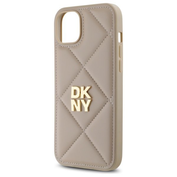 DKNY DKHCP15MPQDSLE iPhone 15 Plus 6.7&quot;  beżowy/beige Quilted Stack Logo