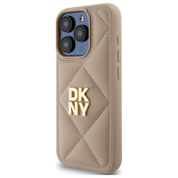 DKNY DKHCP15XPQDSLE iPhone 15 Pro Max    6.7&quot; beżowy/beige Quilted Stack Logo
