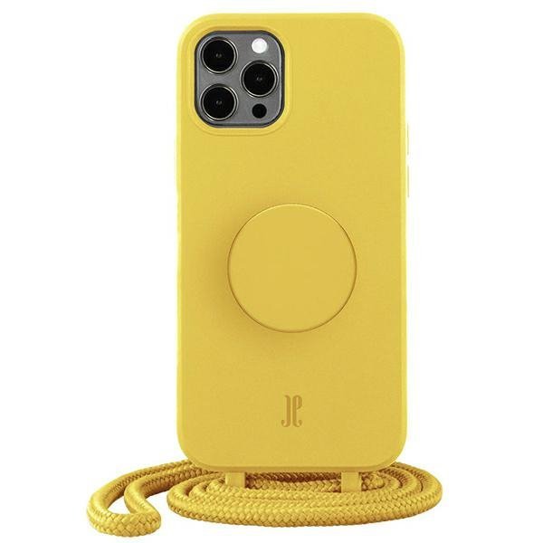 Etui JE PopGrip iPhone 12/12 Pro 6,1&quot; żółty/rabbit`s paw 30089 (Just Elegance)