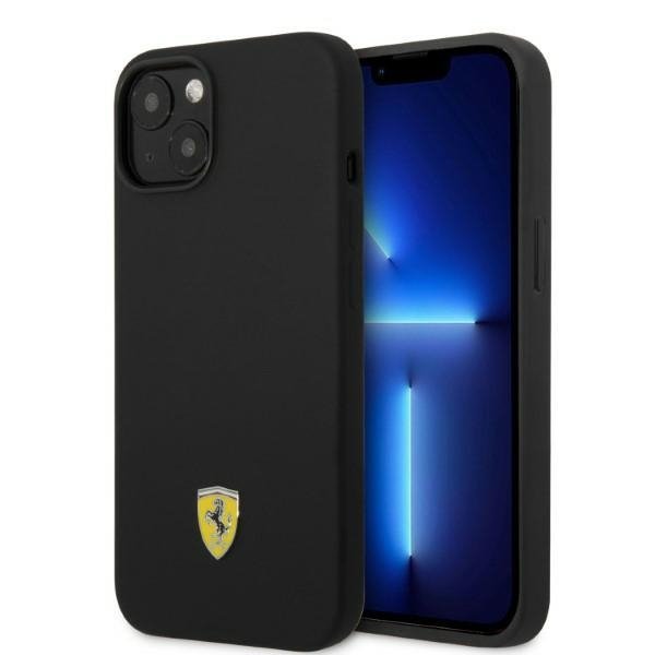 Ferrari FEHMSIP14MBK iPhone 14 Plus / 15 Plus 6.7&quot; czarny/black hardcase Silicone Metal Logo Magsafe