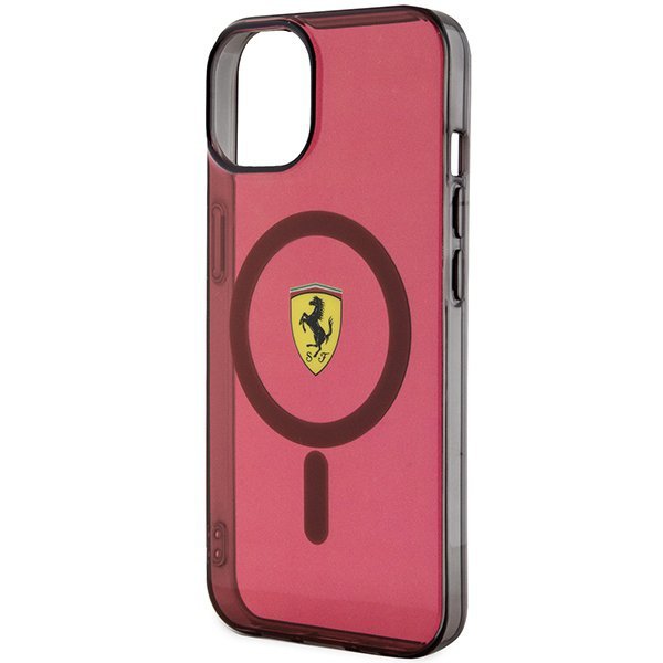 Ferrari FEHMP14SURKR iPhone 14 / 15 / 13 6.1&quot; czerwony/red hardcase Translucent Magsafe