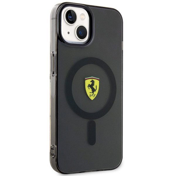 Ferrari FEHMP14SURKK iPhone 14 / 15 / 13 6.1&quot; czarny/black hardcase Translucent Magsafe