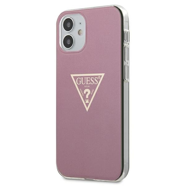 Guess GUHCP12SPCUMPTPI iPhone 12 mini 5,4&quot; różowy/pink hardcase Metallic Collection