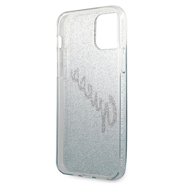 Guess GUHCP12SPCUGLSBL iPhone 12 mini5,4&quot; niebieski/blue hardcase Glitter Gradient Script