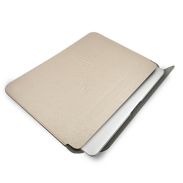Guess Sleeve GUCS13PUSASLG 13&quot; złoty/gold Saffiano Script