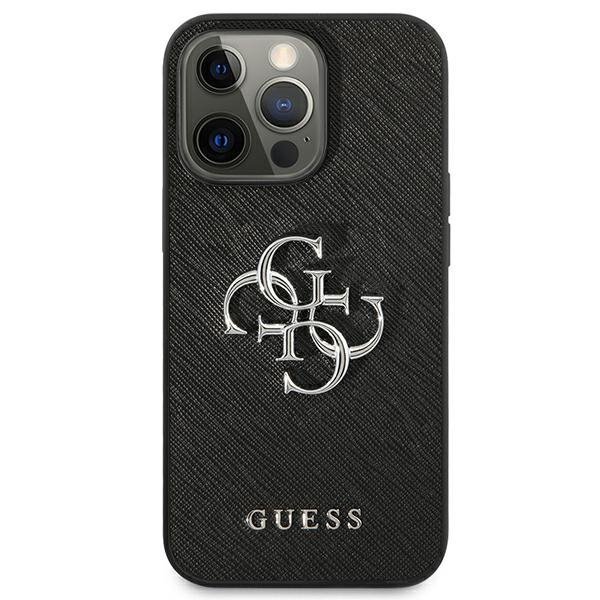 Guess GUHCP13LSA4GSBK iPhone 13 Pro/13 6,1&quot; czarny/black hardcase Saffiano 4G Metal Logo