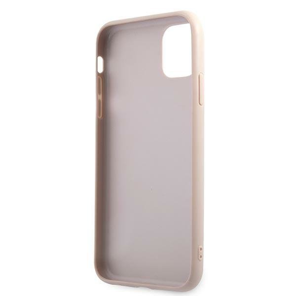 Guess GUHCN61G4GLPI iPhone 11 / Xr 6,1"różowy/pink hard case 4G Stripe Collection