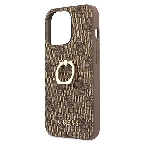 Guess GUHCP13L4GMRBR iPhone 13 Pro / 136,1&quot; brązowy/brown hardcase 4G with ring stand