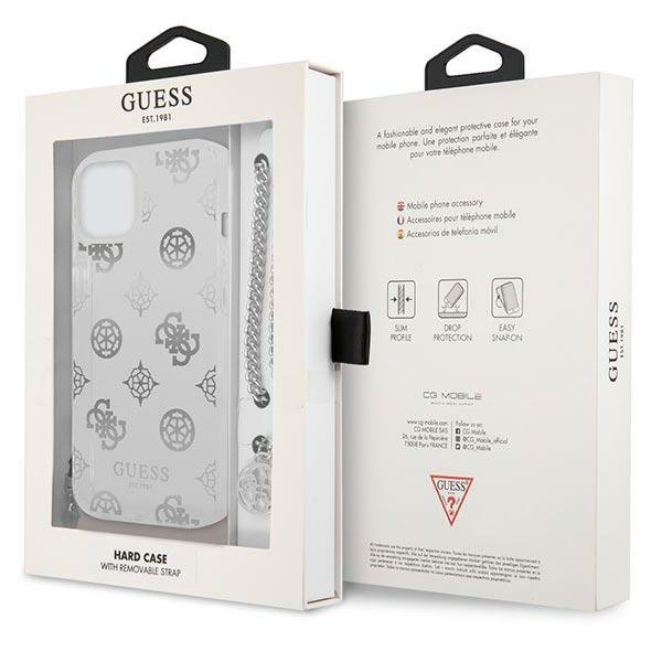 Guess GUHCP13SKSPESI iPhone 13 mini 5,4&quot; srebrny/silver hardcase Peony Chain Collection
