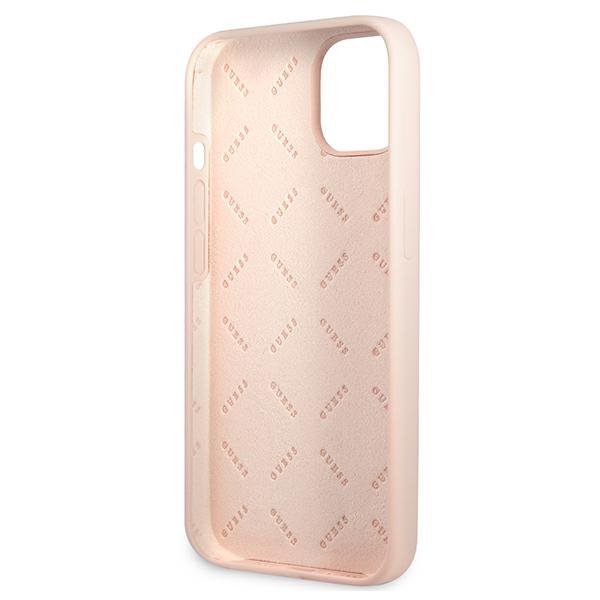 Guess GUHCP13SSLTGP iPhone 13 mini 5,4&quot; różowy/pink hardcase Silicone Triangle