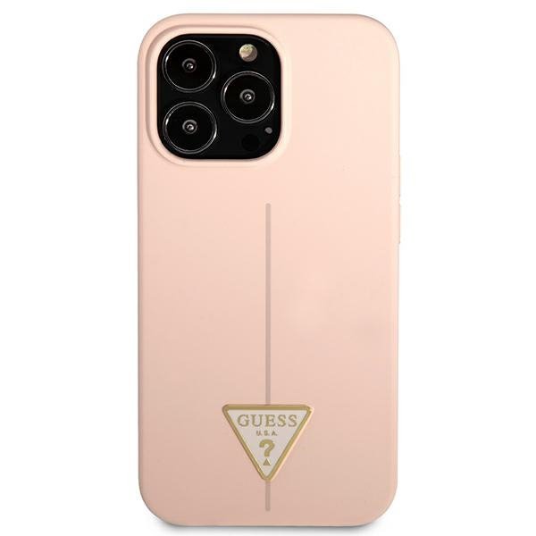Guess GUHCP13LSLTGP iPhone 13 Pro / 13 6,1&quot; różowy/pink hardcase Silicone Triangle