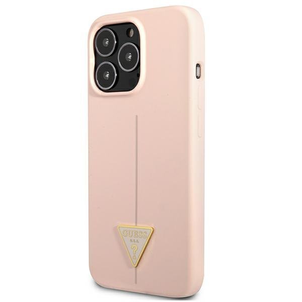 Guess GUHCP13XSLTGP iPhone 13 Pro Max 6,7&quot; różowy/pink hardcase Silicone Triangle