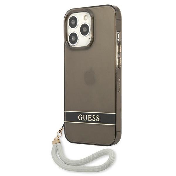 Guess GUHCP13LHTSGSK iPhone 13 Pro / 13 6,1&quot; czarny/black hardcase Translucent Stap