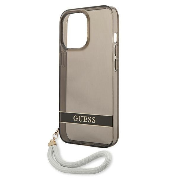 Guess GUHCP13LHTSGSK iPhone 13 Pro / 13 6,1&quot; czarny/black hardcase Translucent Stap